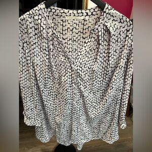 Violet & Claire Monochrome Patterned Blouse